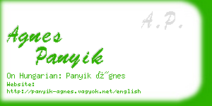 agnes panyik business card